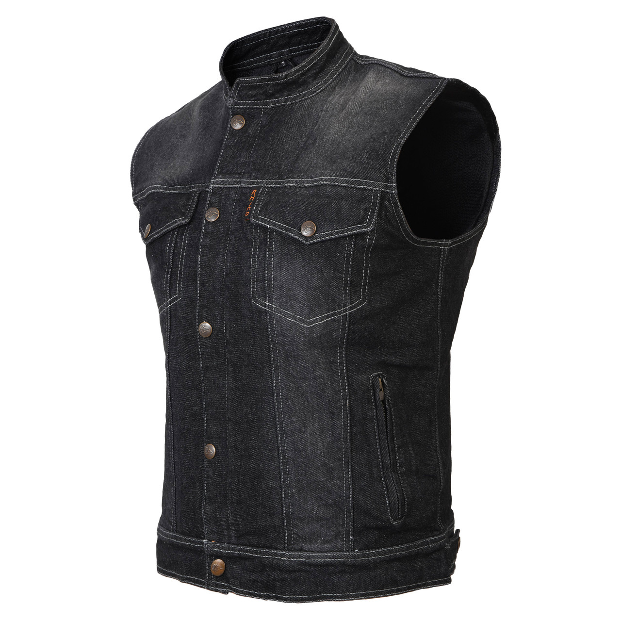  Atlas Black Denim Motorcycle Vest