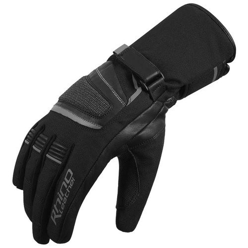 Typhoon waterproof leather and nylon motorcycle glove