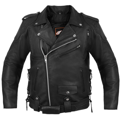 Brando Classic Motorcycle Jacket with Armour & Vents