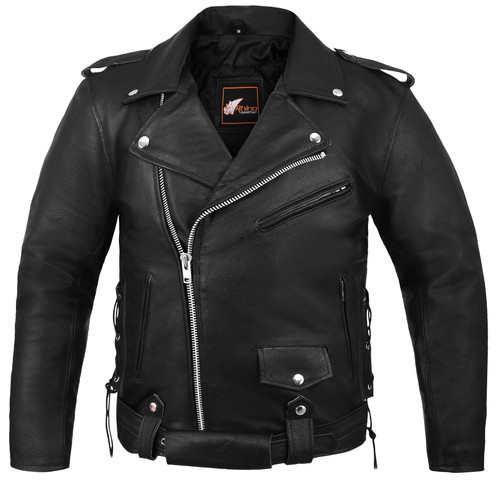 Brando Classic Motorcycle Jacket with Armour & Vents