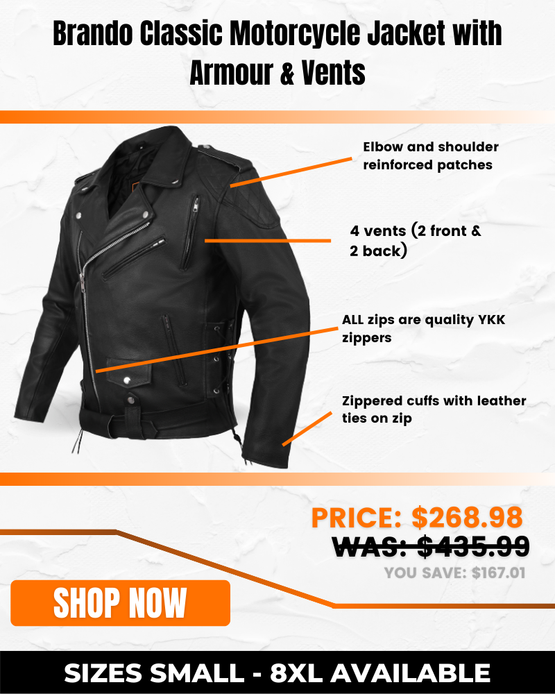 RHINOLEATHER PRODUCT SPOTLIGHT: Brando Classic Motorcycle Jacket with ...
